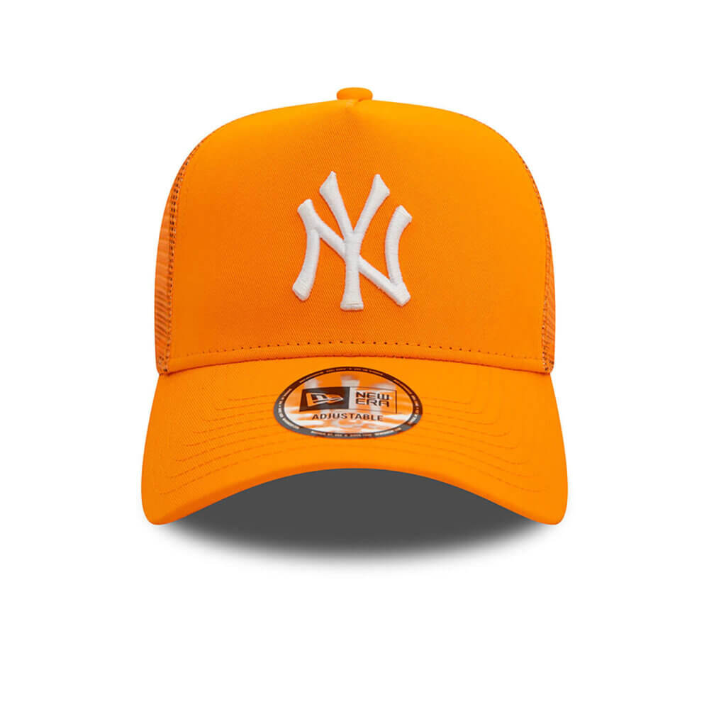 New Era Adjustable New York Yankees Orange A-Frame Trucker - Image 5