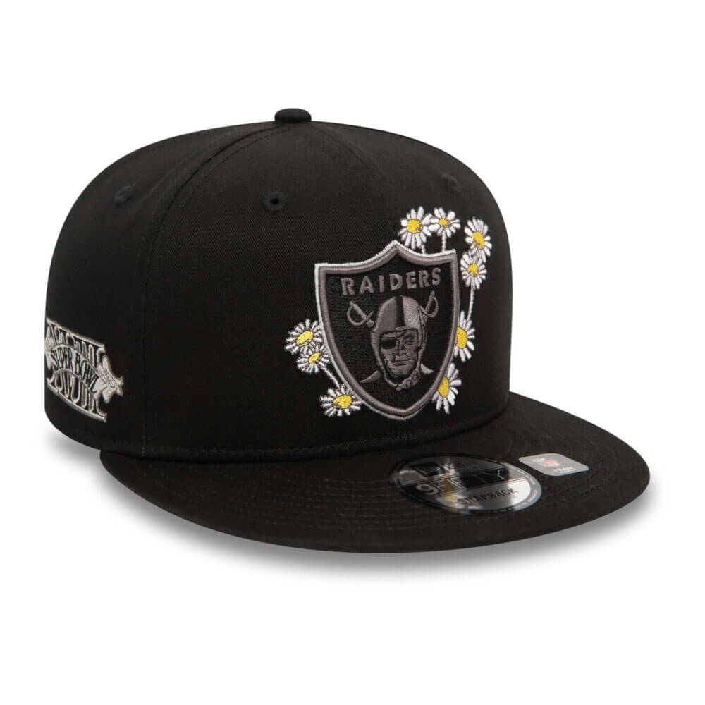 New Era 9FIFTY Las Vegas Raiders Flower Black Snapback - Image 3