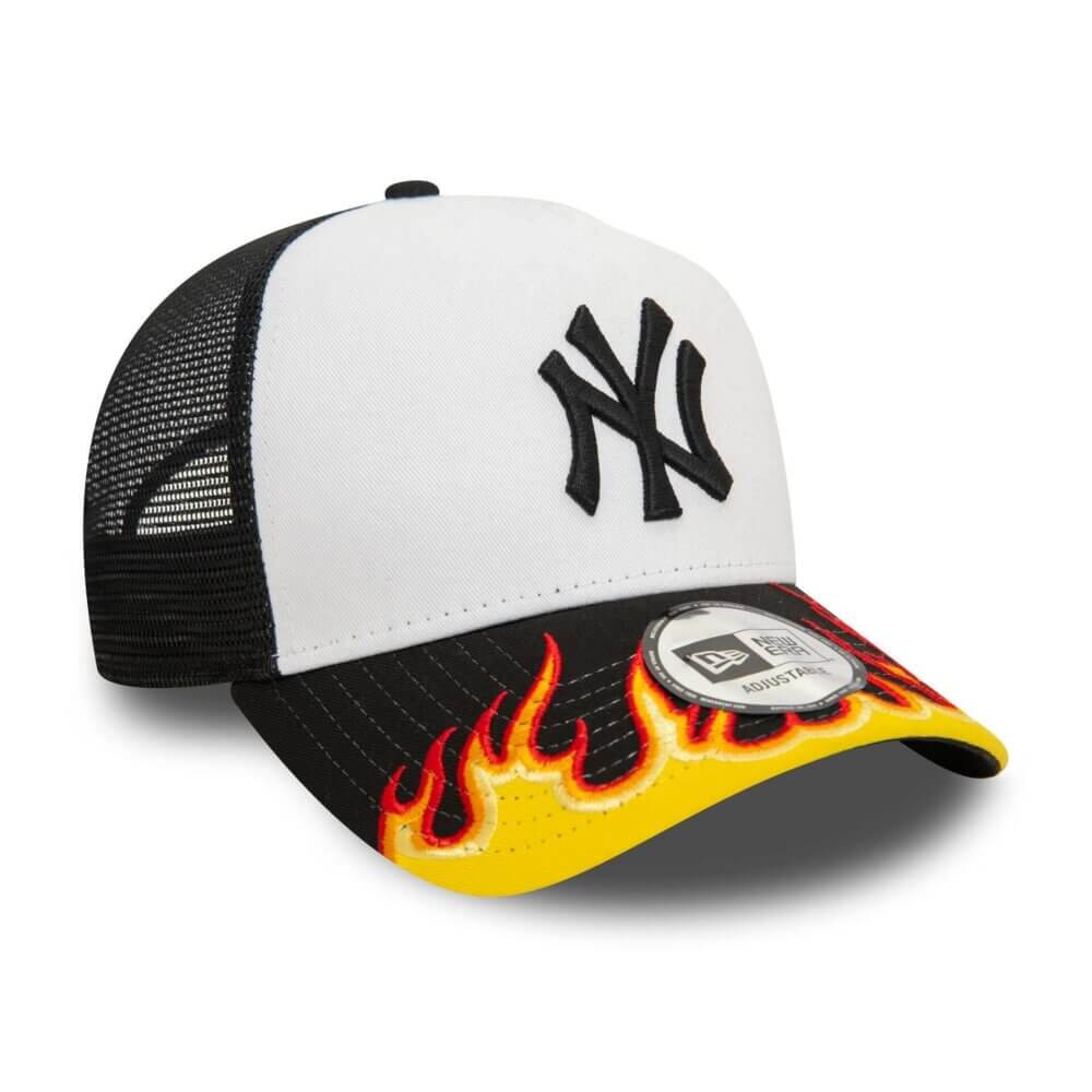 New Era Adjustable New York Yankees Flames E-Frame Trucker - Image 2