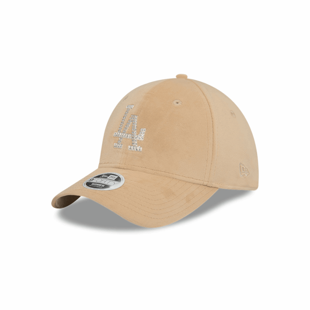 New Era LA Dodgers Velour Diamante 9FORTY Beige Stapback