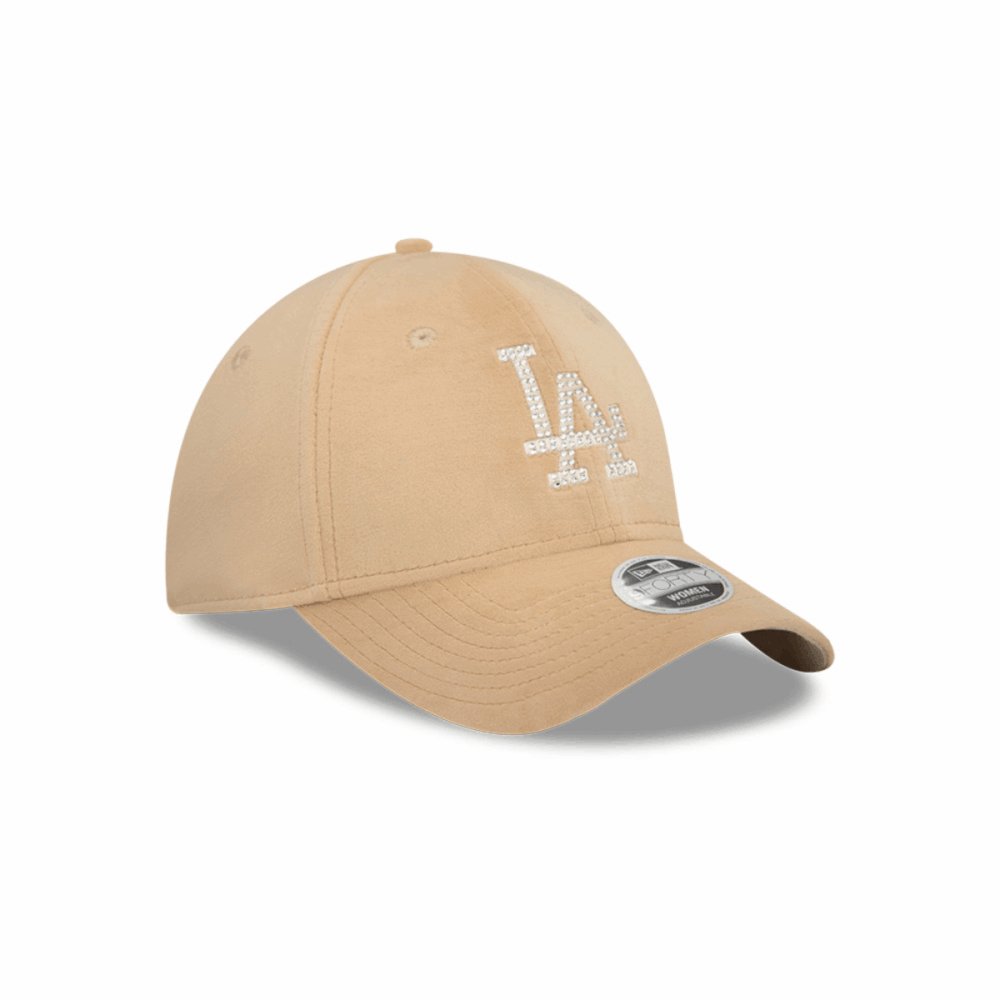 New Era LA Dodgers Velour Diamante 9FORTY Beige Stapback - Image 4