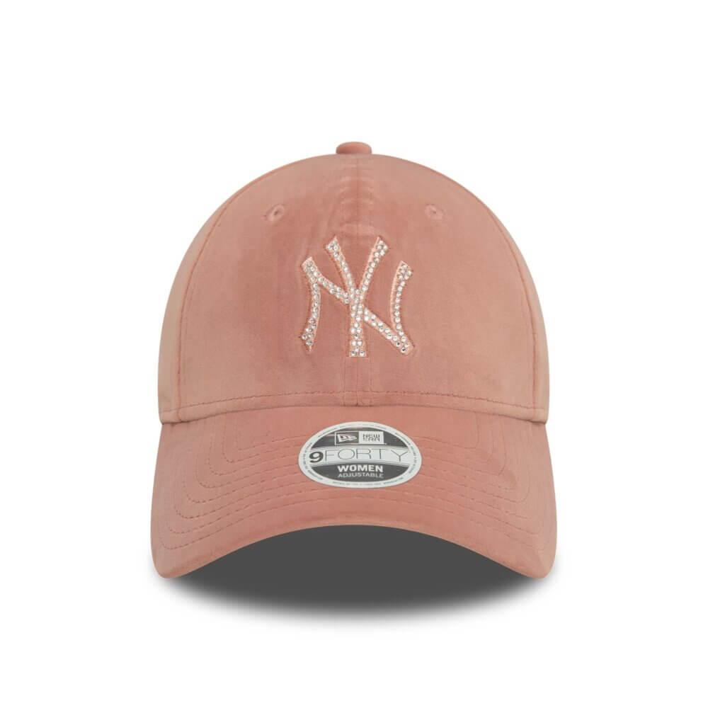 New Era NY Yankees Velour Diamante 9Forty Pink Strapback - Image 2