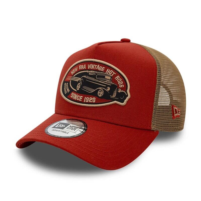 New Era Adjustable Hot Rod Red Trucker Cap