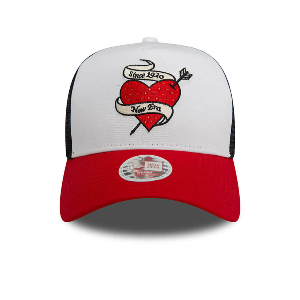 New Era Adjustable Womens Rhinestone Red A-Frame Trucker - Image 3