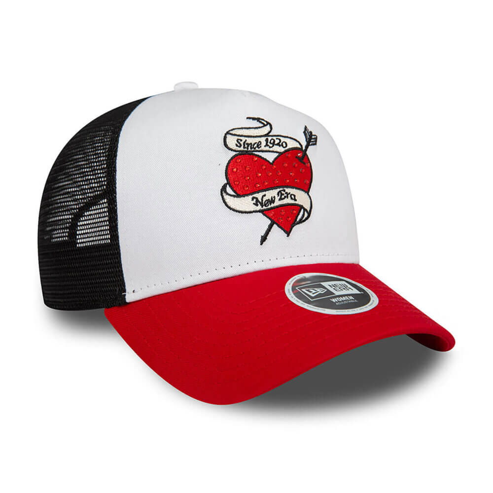 New Era Adjustable Womens Rhinestone Red A-Frame Trucker - Image 2