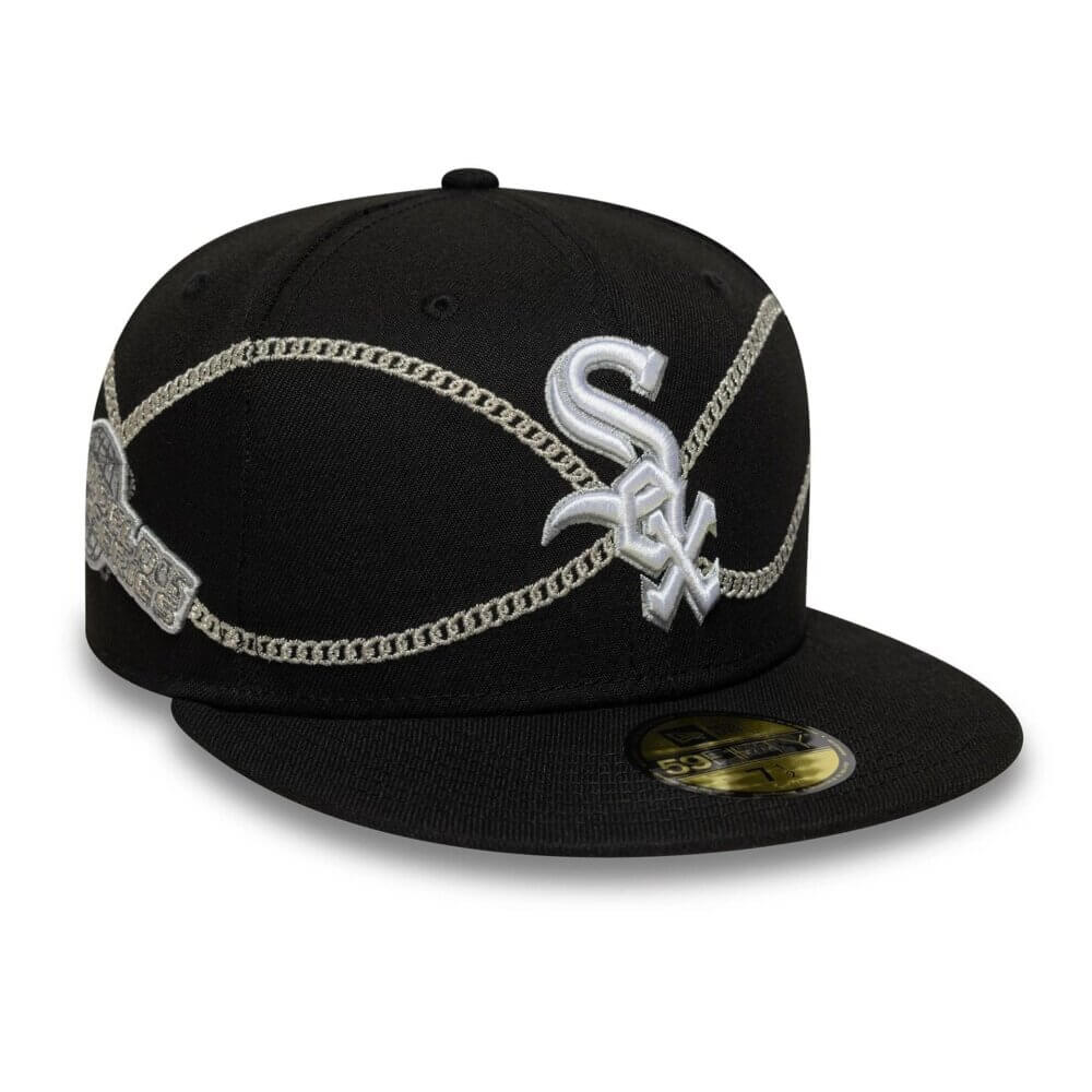 Chicago White Sox MLB Chain Wrap Black 59FIFTY Fitted Cap