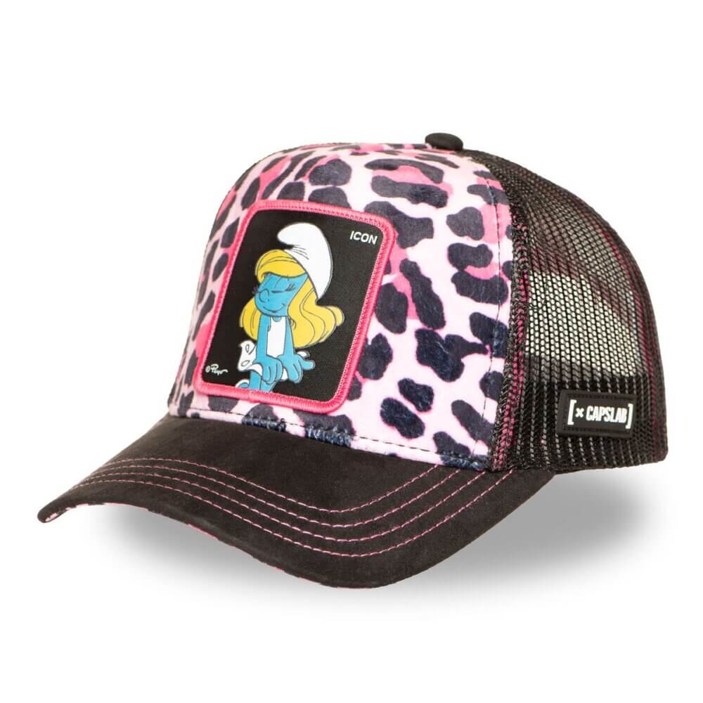 Capslab x Smurfs Leopard Trucker Sapka